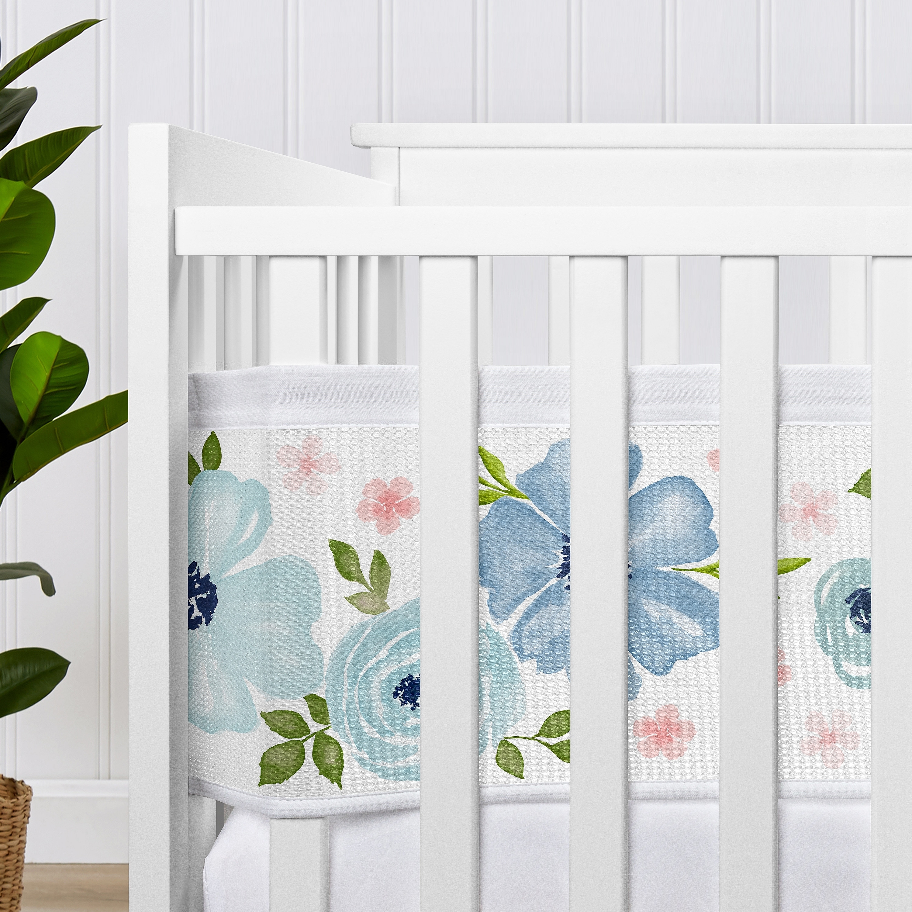 Blush crib bumper top